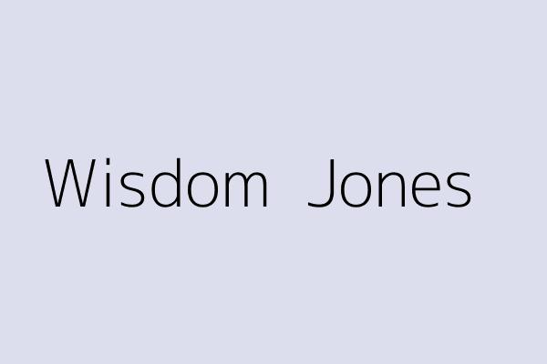 Wisdom  Jones 